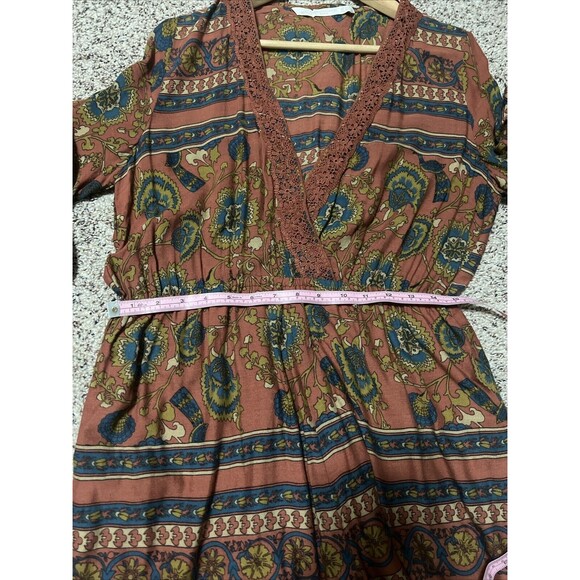 Zara Floral Crossover Jumpsuit Romper Size L V Neck  From Trafaluc Colle… - Picture 10 of 12